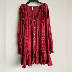 Free People Ruffle Tunic Dress